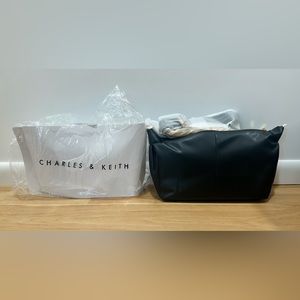 Charles & Keith Chunky Chain Link Hobo Bag. Black. Brand New!